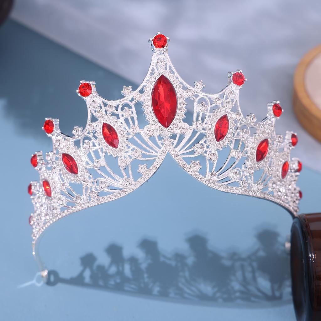 1pc Bride Rhinestone Crown Tiara Baroque Luxury Atmosphere Alloy Crown Party Princess Dress Accessories
