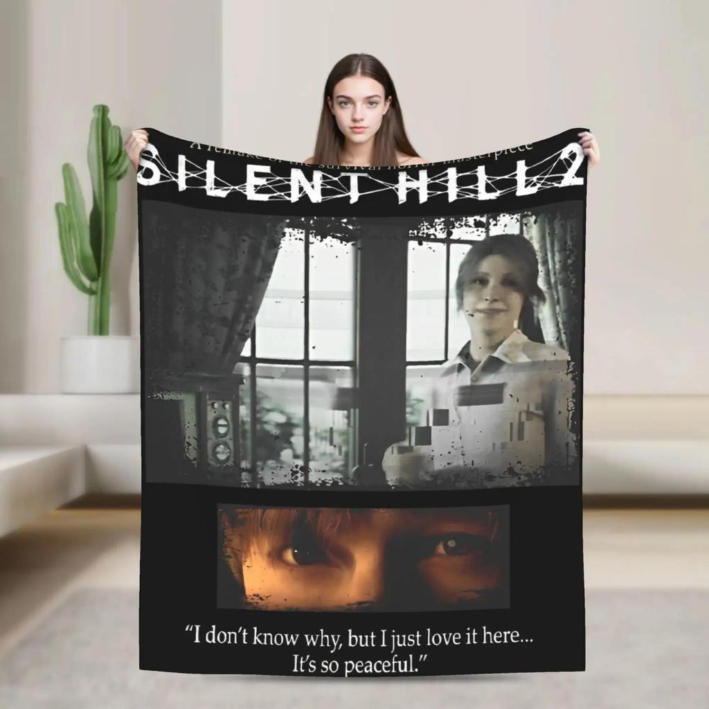 Coperta in Flanella a Tema Gioco Silent Hill Morbida Calda Decorativa per Letto Soggiorno Qualità Idea Regalo Fai da Te