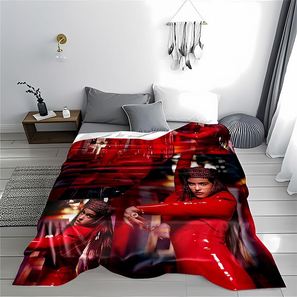 Red Glamour Fashion Blanket for All Seasons Blanket Lunch Break Throw Gift
