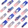 French Flash Diamond Wearable Nails - Pipe-Shaped Rectangular Fake Nail Tips