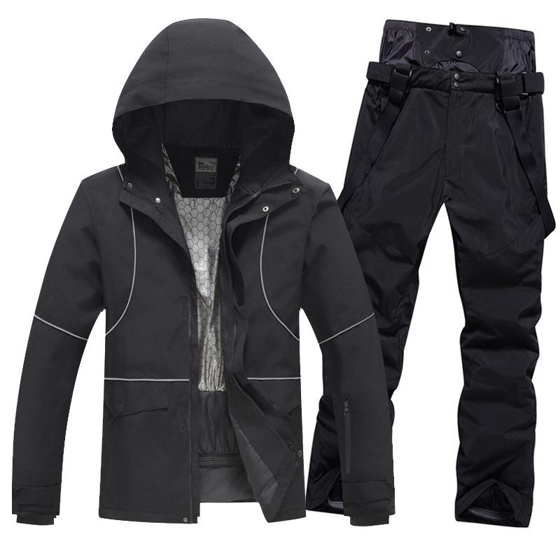 Couple's Ski Suit Set: Outdoor Winter Windproof, Waterproof, Warm, Breathable, Loose-fit for Single/Double Board Skiing.