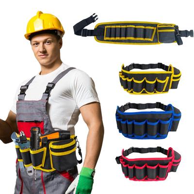 Multifunctional Tool Storage Bag Pouch Belt Electrician Drill Waist Bag Screwdriver Hardware Tool Bags Organizer