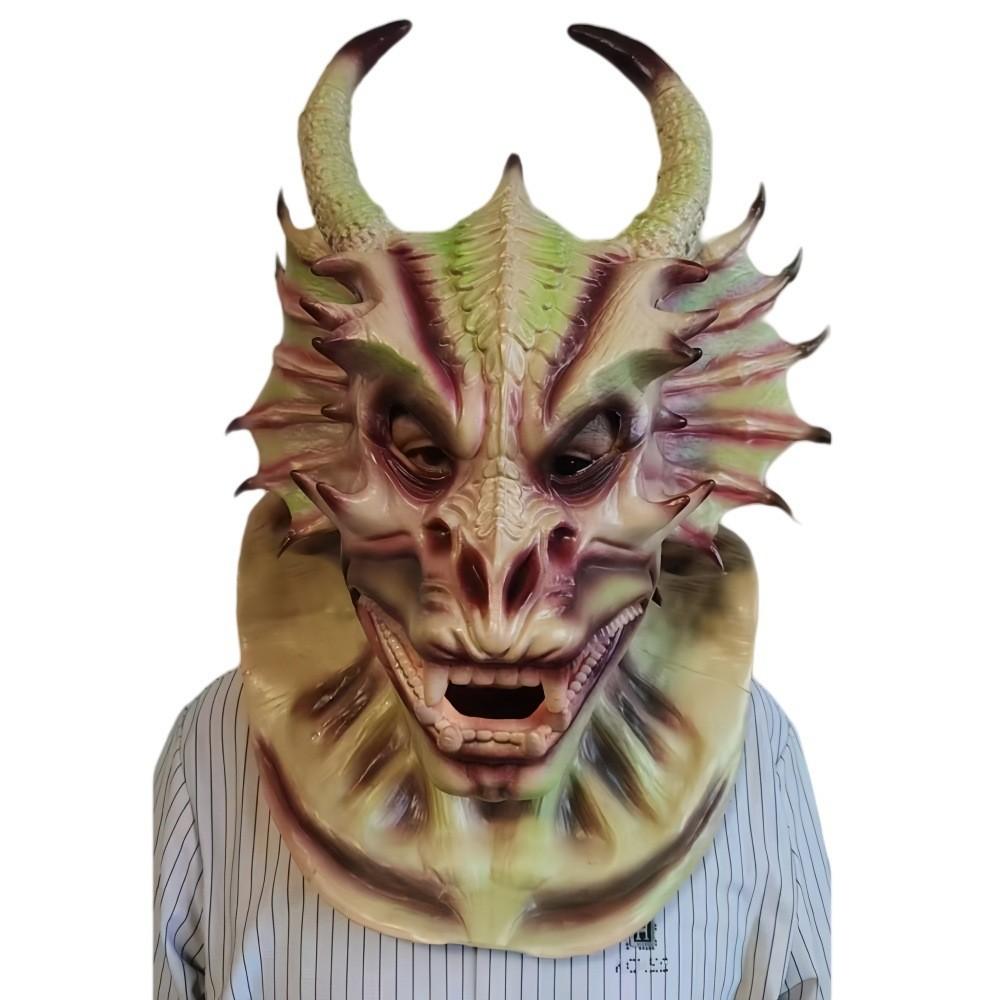 Satanic Latex Mask For Halloween Cosplay With Horns For Costume Parties