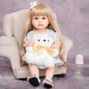 KEIUMI Reborn Baby Dolls Toy 55cm Made of KEIUMI Full Silicone Vinyl Waterproof Bebe Girl Doll with Long Hair Child Playmates