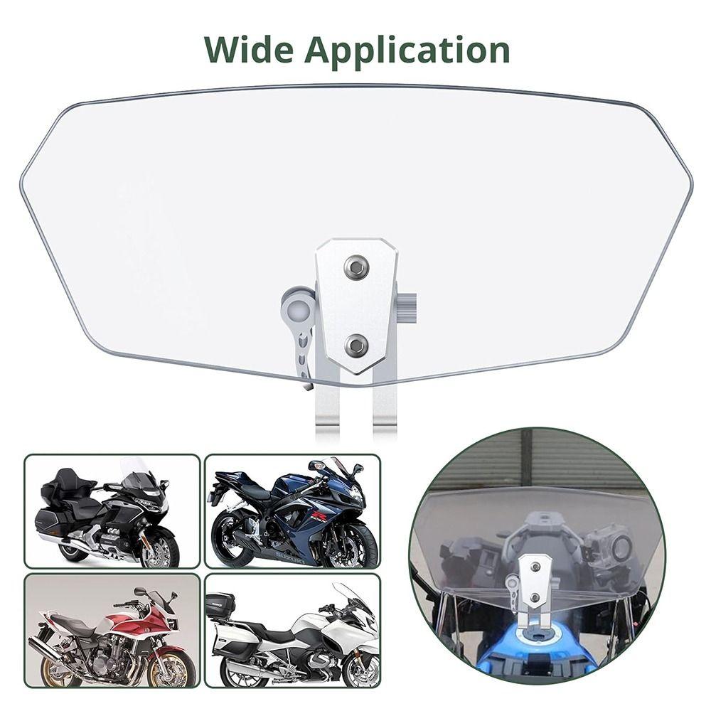 Clip On Motorcycle Windshield Heightened Motorcycle Wind Screen Racing Bike