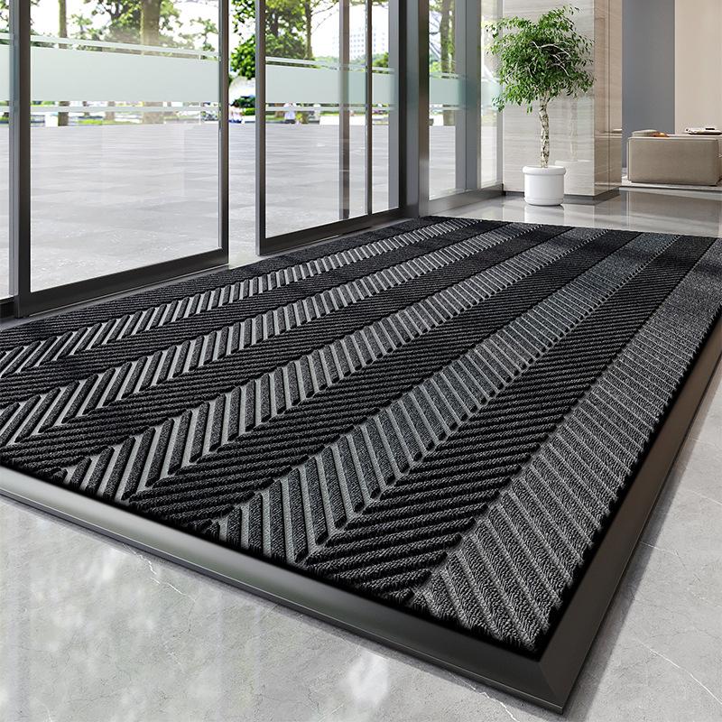 Heavy Duty PVC Rubber Doormat Tire Tread Design Non-Slip Dirt Trapper Entrance Mat Waterproof Indoor Outdoor Door Rug