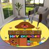 Hey Duggee Round Area Rug,Carpet Rug for Living Room Bedroom Sofa Playroom Decor,Non-slip Floor Mat