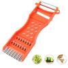 Pelador de Verduras,Rascador de Metal Saim Rallador de Frutas Rebanador Pelador de Verduras 7 en 1 Herramienta Cortadora de Cocina Multifunción Naranja 2 Piezas