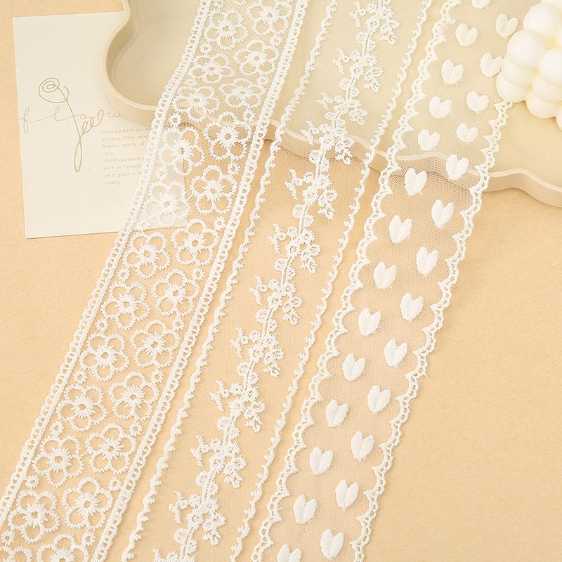 1Yards 4cm-8.5cm Wide Lace Fabric Ribbon Trim DIY Craft Clothing Sewing Supplies Curtains Tablecloths Decor Hair Bow Accessory