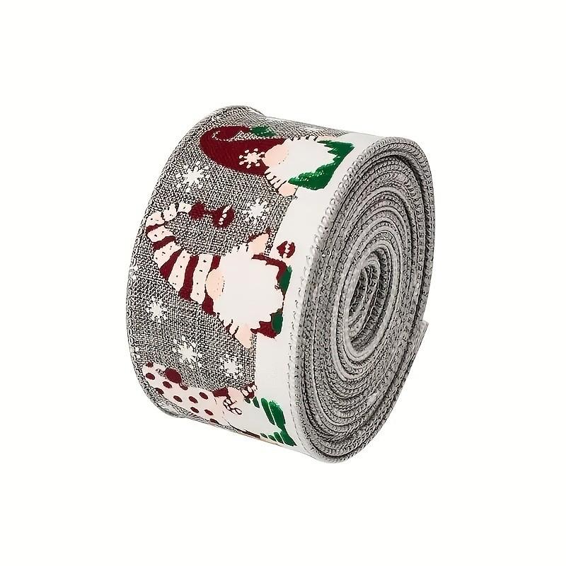 

Яркая рождественская декоративная лента с тремя стилями принтов куклы Безликий для праздничных проектов Christmas Ribbon C