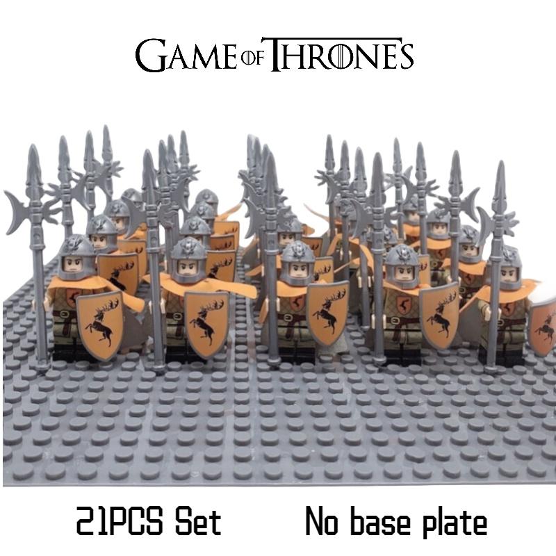 Premium Abs Plastic Game Of Thrones Soldier Building Blocks Delicate Details 21pcs