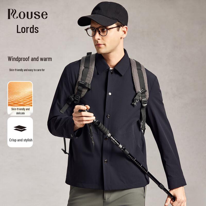

LUOTS Men s Windproof Lapel Jacket 2XL
