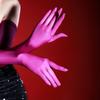 Women'S Five-Finger Glossy Silk Stockings And Gloves, Aurora Hand Stockings, Sexy And Erotic, Horse Oil White Stockings, Black S