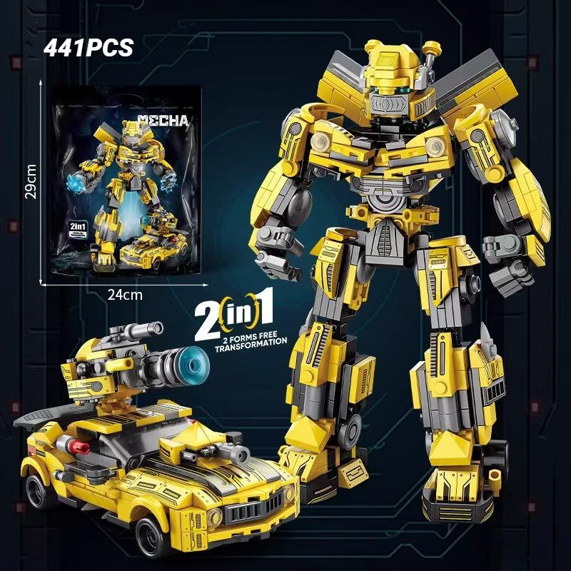 Transforming Race Cars Building Blocks Prime Trucks Trailers Robots Kits Child Kids Toys For Boys Adults Christmas Gifts