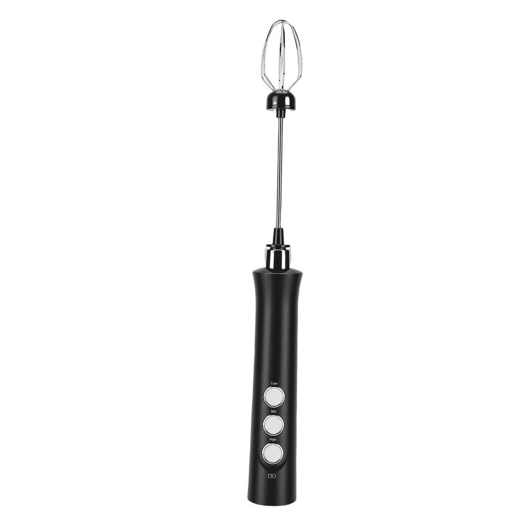 Rechargeable Milk Frother with Stand Handheld Milk Frother Wand Electric Whisk Drink Mixer Foamer for Coffee Egg Drink