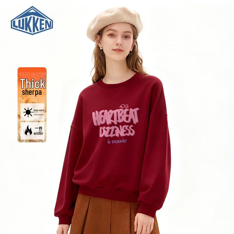 

LUKKEN Женский плюшевый свитшот с круглым вырезом и графическим принтом XL