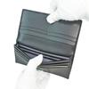 Inden Long Billfold No Coin Black with Black Varied Ichimatsu Small [Inden-ya] Wallet, I, Pocket, Deerskin, Lacquer, Pattern, 2104-01-167