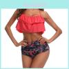 Premium Quality Swimwear Fashion Falbala Women High-waisted Bikini Set For Stylish Comfort