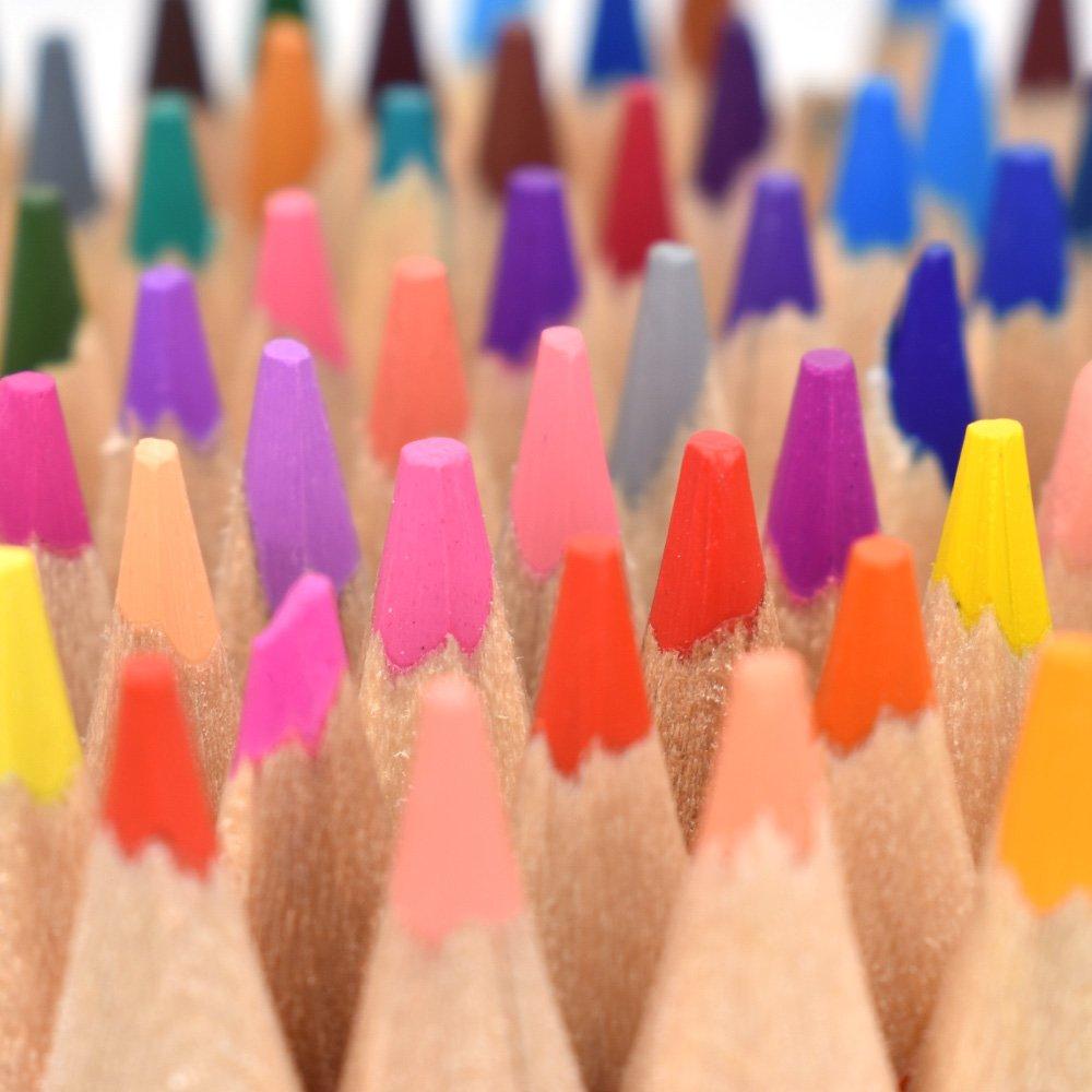 Souyos Colored Pencils for Coloring and Includes Storage Case and Sharpener 72-Color Oil-Based Drawing,