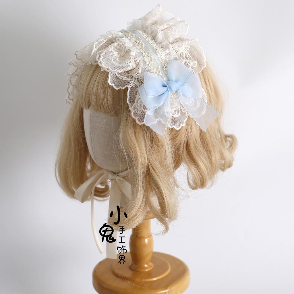 Flower Island Butterfly Hair Accessories for Girls Multi-colored Original Lolita Headband Sweet Lace Bow Cute Ballet Hair Clips