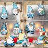 12/24pcs Wooden Christmas and Winter Blue Dwarf Decorations - Perfect for Christmas and Outdoor Holiday Parties