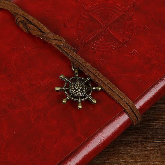 Lace-up Metal Pendant Blank Page Smooth Writing Diary