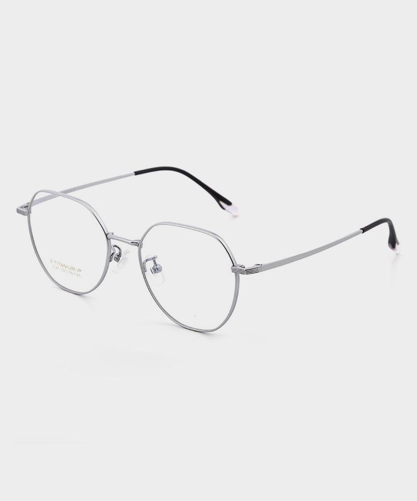 Lingkeonpeuleim 2041 Titanium Eyeglass Frame Silver