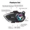 Handsfree Call Music Earphone Waterproof Headset Wireless for Riders Moto GPS Headphone Motorcycle Helmet BT 5.3 Y80