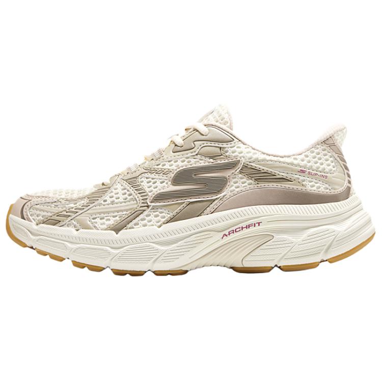 Skechers Go Series Мягкие Удобные Нескользящие Износостойкие Увеличивающие Рост Упругие Низкие Повседневные Беговые Кроссовки Женские Кроссовки Бежевые 129223-NTPK 36
