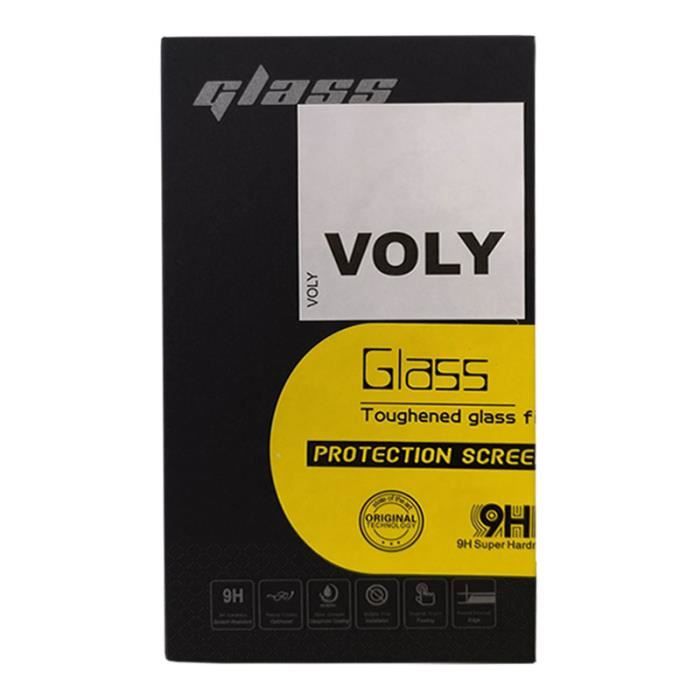 Film Protection Ecran - VOLY - Samsung Galaxy J6 (2018) - Verre Trempé - Protection Maximale - Noir