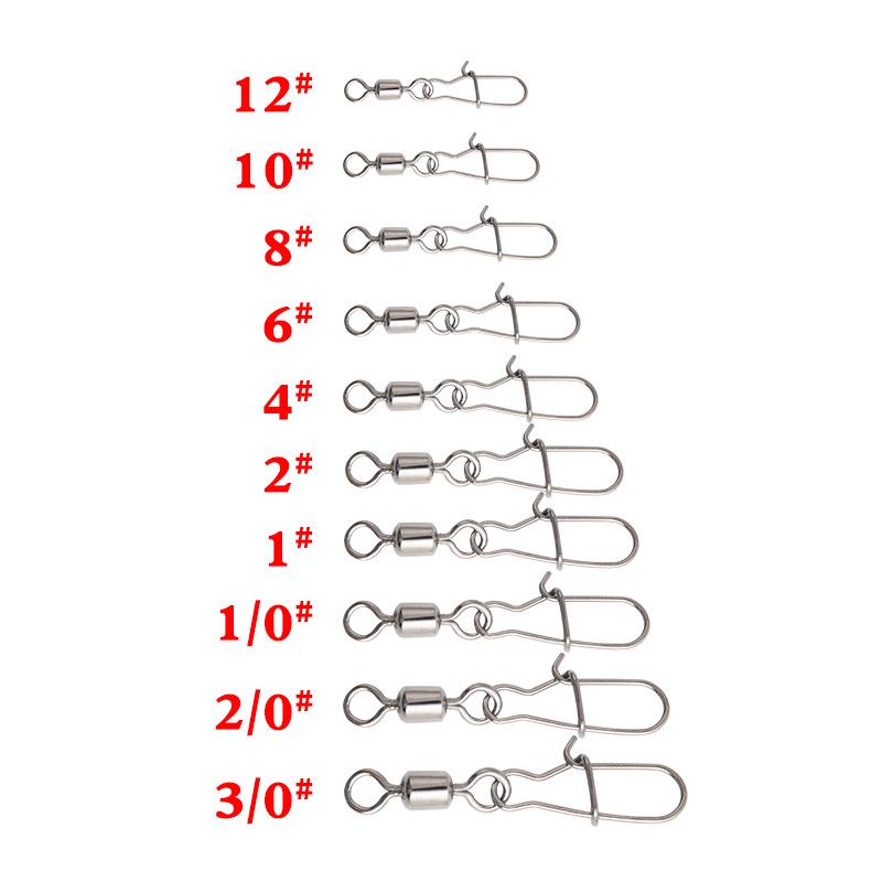 Japanese Quick Swivel Pin Lure Connector - 10 Model Set for Enhanced Fishing