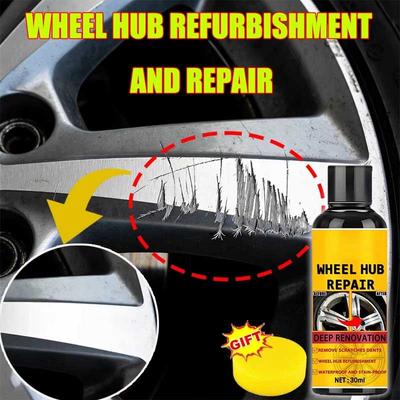 Wheel Rim Scratch Renovation Repair Paste, Car Alloy Rim Damage Remedy Coating