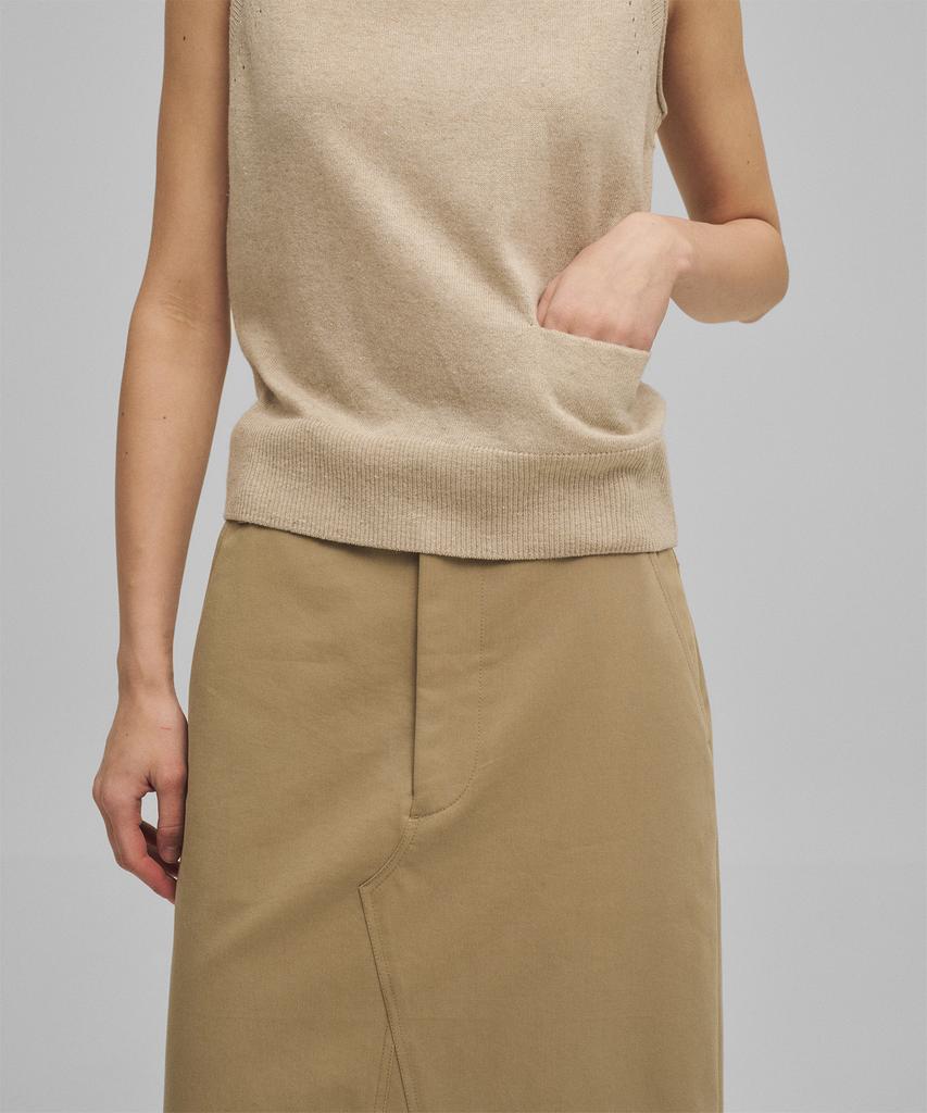Another Office Women W. Pauline Rolled Knit Vest (Linen)
