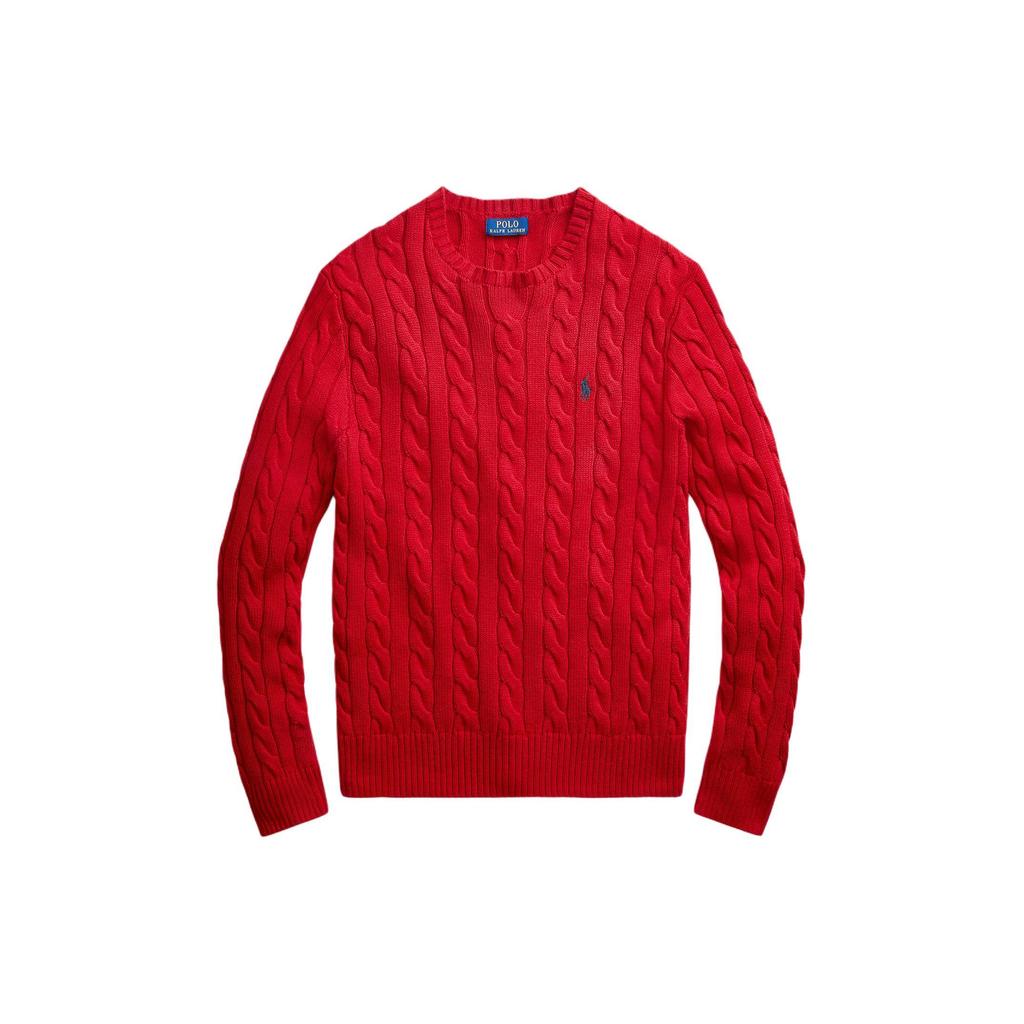 Polo Ralph Lauren Zopfmuster-Pullover mit Rundhalsausschnitt 710775885-038