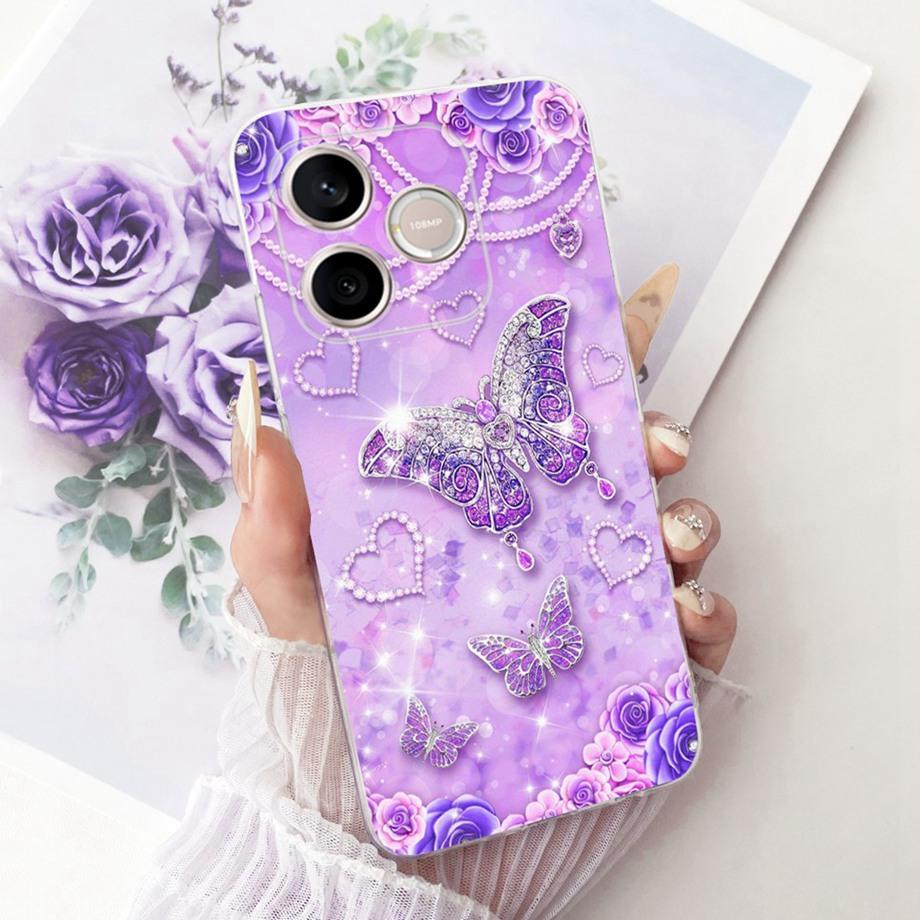 Flower Cartoon Fashion Design Phone Case For Honor 600 Lite Honor 500 Smart Honor600 Funda Soft Silicone Shockproof Back Cover