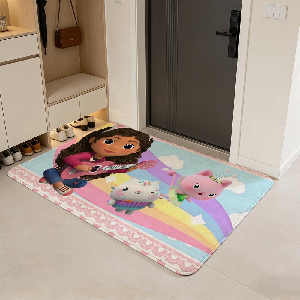 

Anime G-Gabby s Dollhouse Floor Mat Flannel Door Mat Non-Slip Absorbent Washable Indoor Home Rug 40x60cm