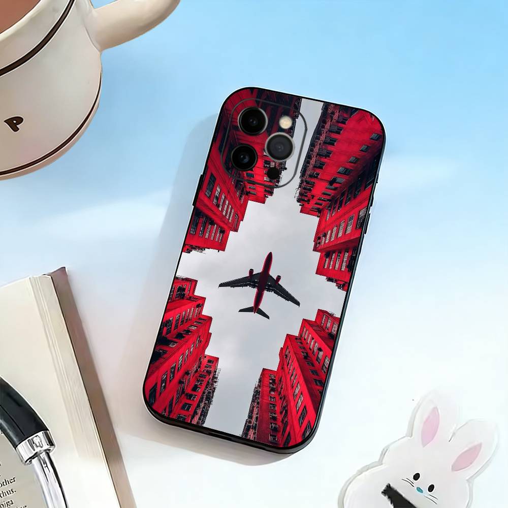 A-Airplane Plane  Phone Case For iPhone 17, 16,15,14,13,12,11 Plus,Pro Max, Others Soft Black Cover