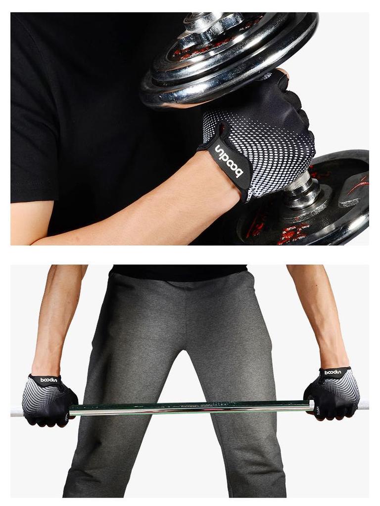 Boden Halkfria Silikon Fitnesshandskar - Halvfinger, Anti-Hårdhud för Utomhusträning