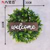 Rustic Wooden Welcome Sign With Eucalyptus Wreath Door Decor Photography Prop 30cm