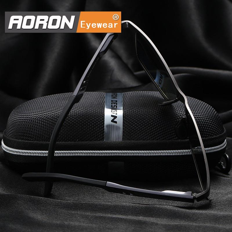 aoron Fashion Aluminum Polarized Sunglasses Mens Personality Sun Glasses Driver Eyeglasses UV400 Anti-glare