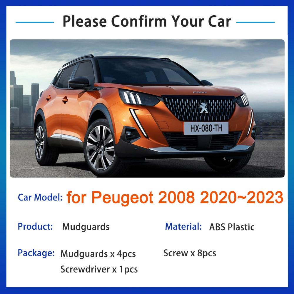 

4x for Peugeot 2008 2022 2023 Mud Flaps Mudguards Anti-splash Fender Upguard Front Rear Wheels Car Stying Accessories