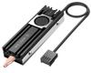 Dissipador de Calor para SSD M.2 de Alumínio com Tubo de Calor de Cobre Puro PCIe NGFF para SSDs 2280 Apenas, com Ventoinha de 20mm, Altura de 10mm, Condutividade Térmica de 560WmK, Fixa
