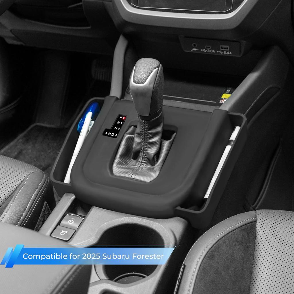 Silicone Center Console Trim Cover Organizer for 2025 Subaru Forester Premium/Sport/Limited/Touring Accessories, Anti-Scratch Gear Shift Panel Cover