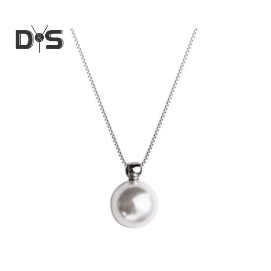 Women Necklace Faux Pearl Pendant Copper Snake Bone Chain Party Wedding Prom Clavicle Necklace Neck Jewelry