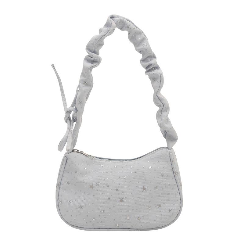 Nischen-Design Stern-Achseltasche Damen neue gefaltete Umhängetasche Pendlertasche High-End vielseitige Canvas-Tasche