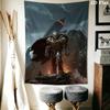 DOOM The Dark Ages Wall Tapestry Aesthetic Wall Hanging Printed Fabric Blanket Decorative Tapestries for Bedroom Living Room Home Decor