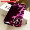 2DFlat Glowing Pink Butterflies with Sparkle Stars Design All inclusive film hard iPhone case, compatible with iPhone 18 Pro Max 17 16 15 14 13 12 11