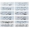 Metal Car Rear Trunk Decal Emblem Badge Sticker Logo For n333 206 207 301 307 308 408 508 2008 3008 4008 5008 GT Accessories 333n