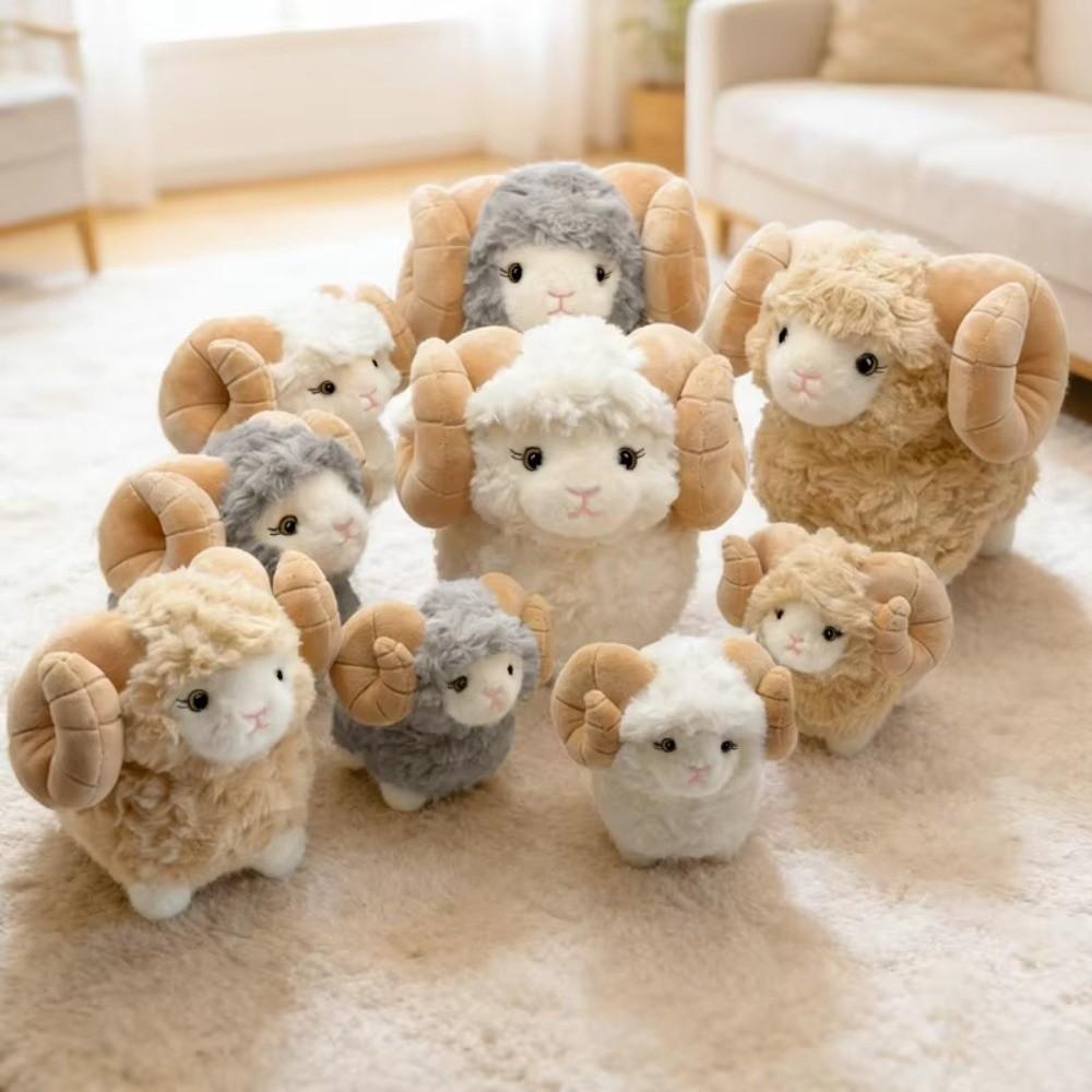 Warm Cozy Simulation Sheep Plush Toy Hugging Appease Sheep Plush Pillow Birthday Gift