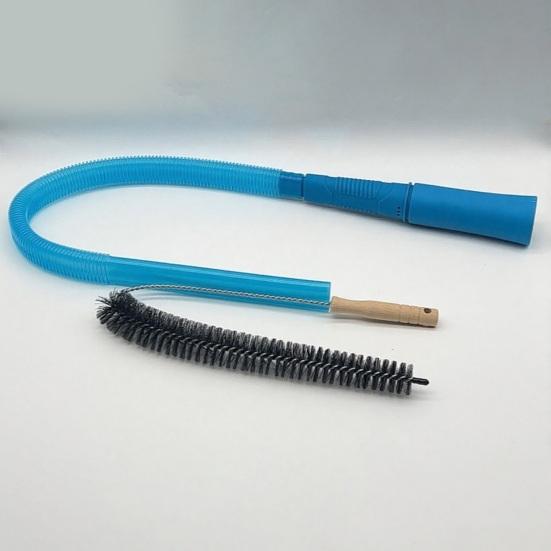 Elektrikli Süpürge Havalandırma Kanalı Temizleme Aracı Ergonomik Saplı Spiral Metal Fırça Başlıklı Esnek Hortum Elektrikli Süpürge Aksesuarı